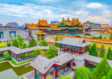 山西晋城介休市后土庙古建筑