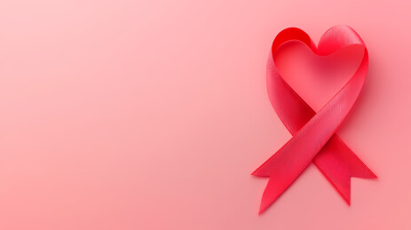 粉红色丝带，健康宣传主题