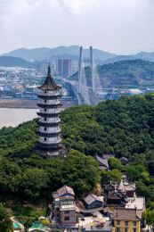 宁波镇海招宝山风景区鳌柱塔