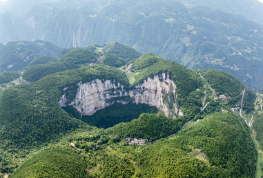 中国重庆小寨天坑景区自然风光