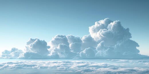 壮观的卷云覆盖蓝天