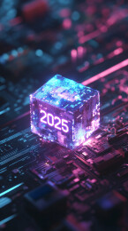 2025年艺术字时间年份背景图