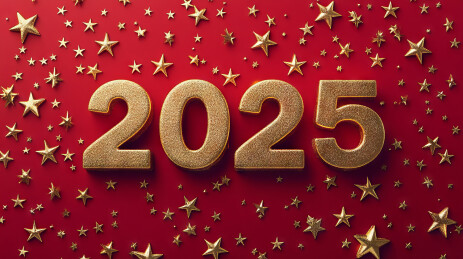 2025年艺术字时间年份背景图