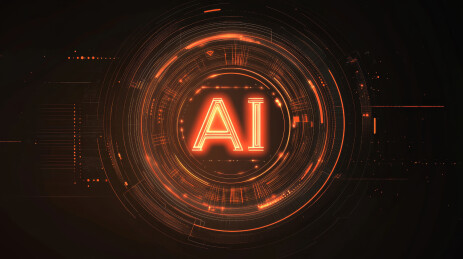AI文字标识科技背景图