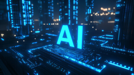 AI文字标识科技背景图