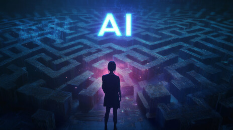 AI文字标识科技背景图