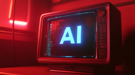 AI文字标识科技背景图