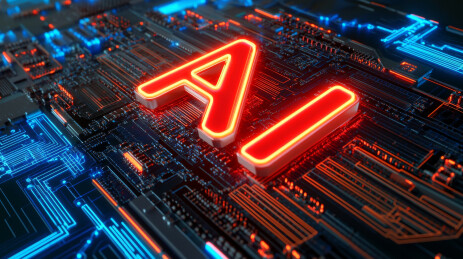 AI文字标识科技背景图