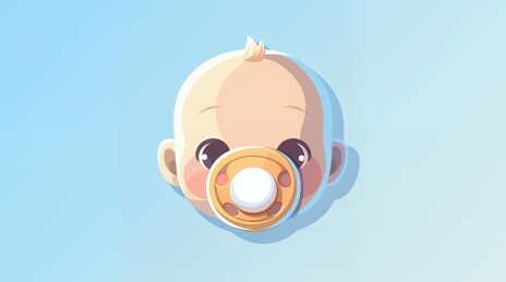 可爱的婴儿安抚奶嘴插图