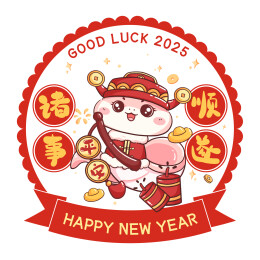 蛇年新年静电贴