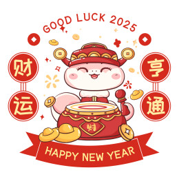 蛇年新年静电贴