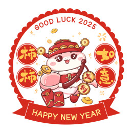 蛇年新年静电贴