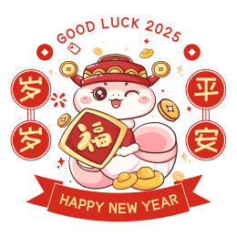 蛇年新年静电贴