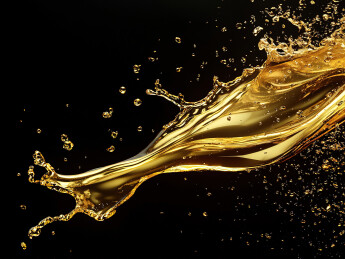 黑色背景下溅起的水花的特写镜头