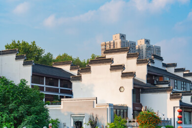 南京秦淮河岸的徽式建筑