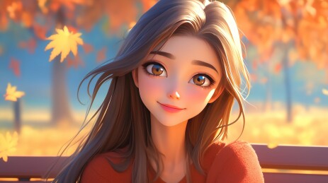 秋天里的女孩