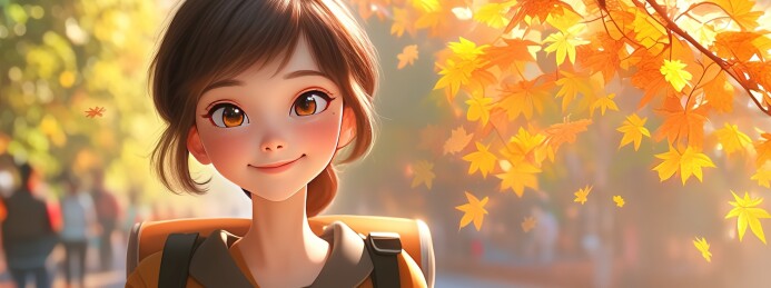 秋天里的女孩