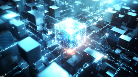 网络区块链虚拟币概念背景图