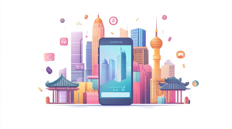 手机与城市建筑