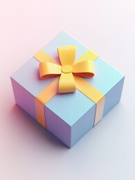 电商购物网购电商元素3D可爱礼盒礼品盒