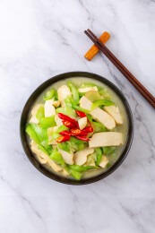 白豆干炒丝瓜