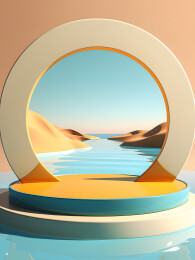 唯美简约科技感电商展台