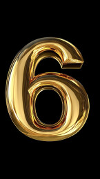 3D数字6字体特效倒计时背景