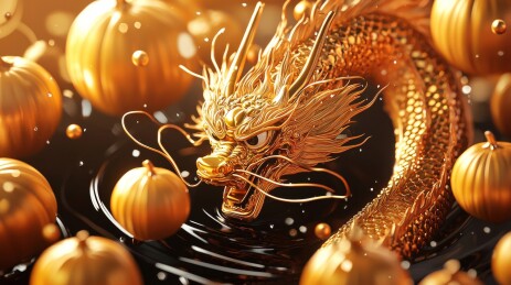 金色龙雕艺术表现