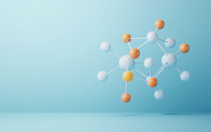 微观世界分子结构和相互作用演示场景