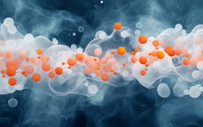 微观世界分子间结构和相互作用场景演示