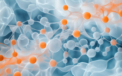 微观世界分子间结构和相互作用场景演示