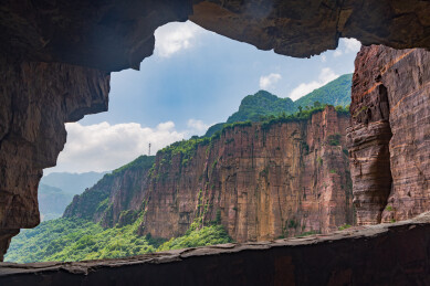 河南安阳市林州太行山万仙山景区郭亮村峡谷