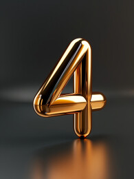 金属材质的数字4