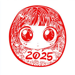 剪纸窗花年画圆形中国风春节印刷打印