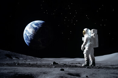 站在月球上的航天员