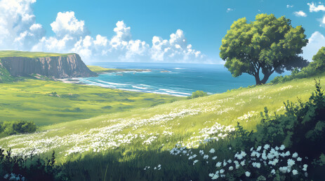 日式风景建筑插画