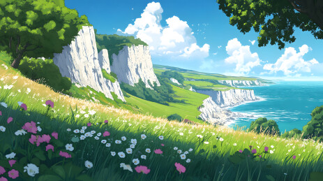 日式风景建筑插画