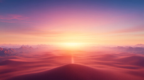 干燥戈壁滩地形日落天空背景