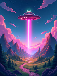 山谷中的UFO