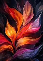 幻想火焰树叶