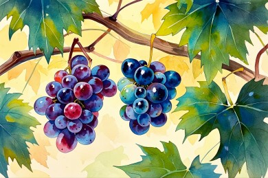水果葡萄插画