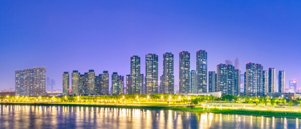 江苏南京城市建筑夜景
