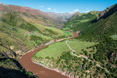 青海玉树杂多县昂赛大峡谷自然风光航拍