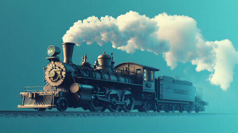 老式蒸汽火车