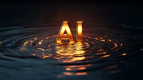 字母AI黑金科技感时尚背景