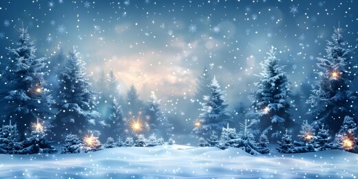 冬日雪景图