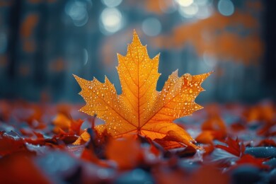 秋天落叶季节金色秋季秋日背景壁纸