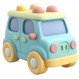 假日出行便捷工具车子汽车3D元素