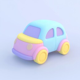 假日出行便捷工具汽车车子元素3D