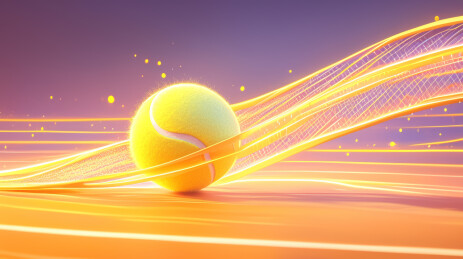 动态光影中的网球运动